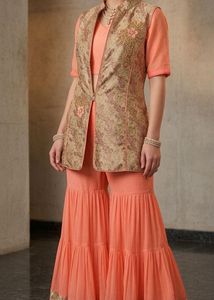 Designer Ethnic Jacket & Sharara Set