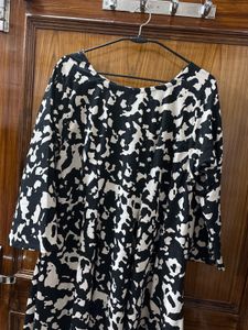 Black &amp; White Print Dress