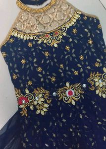 Stunning Blue Embellished Ethnic Gown