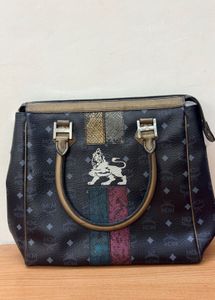 MCM Monogram Lion Detailed Handbag
