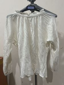 Elegant White Button-Up Blouse