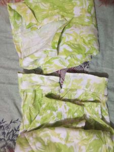 Light Green Floral Kurta Set