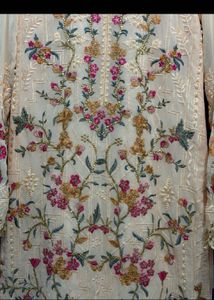 Embroidered Peach Pakistani Kurti with Dupatta