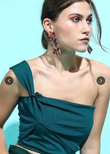 Stylish Teal One-Shoulder Top