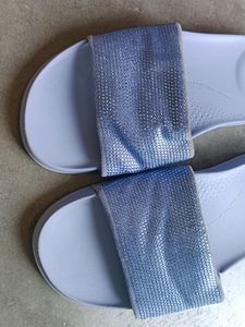 FITFLOP Women's Blue Slides/Flats