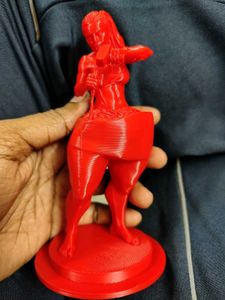 Unique 3D Printed Red Fitness Figurine