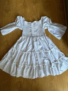White Tiered Mini Dress