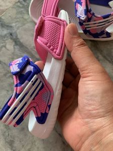 Adidas Girls Pink Camo Sandals