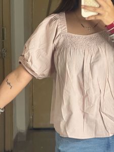 Chic Puff Sleeve Smocked Top