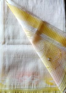 Elegant Yellow Embroidered Saree