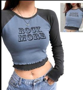 Y2K "Rock More" Graphic Crop Top