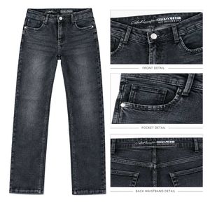 Stylish Dark Wash Straight Leg Jeans