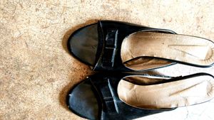 Stylish Black Bow Sandals