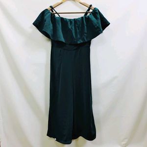 Elegant Off-Shoulder Teal Jumpsuit