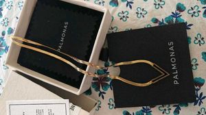 Elegant V-Shape Gold Tone Necklace