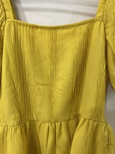 Mustard Peplum Top