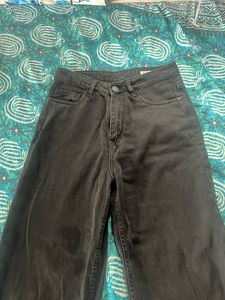 washed Black Denim Jeans