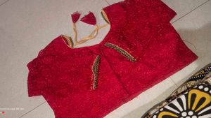 Red Embroidered Blouse