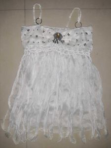 🤍 CHIC Y2K - Handcrafted Rare Designer White Top