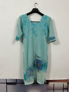 Beautiful Blue Floral Kurta