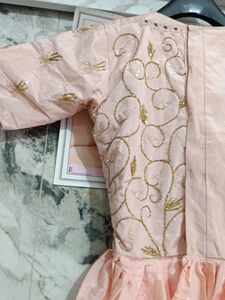 Pink hand work Designer Blouse