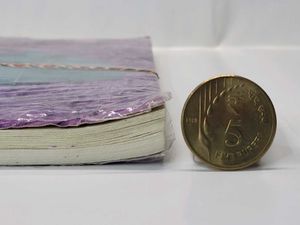 Handmade Purple Leaf Journal