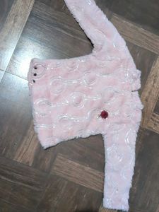 Cute Pink Faux Fur Baby top