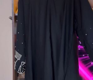 Elegant Black Embellished Gown/Abaya