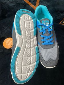Stylish Gray &amp; Blue Sneakers