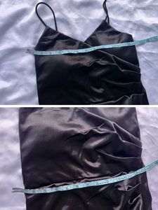 Cocktail Padded Satin Black Dress 🖤