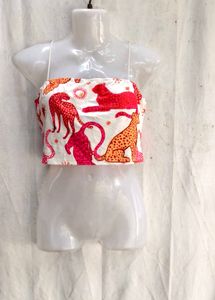 82209. Leopard Print Crop Top