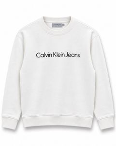 Calvin Klein Jeans White Fleeced Sweatshirt