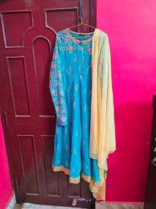 Elegant Blue Kurta Set with Dupatta