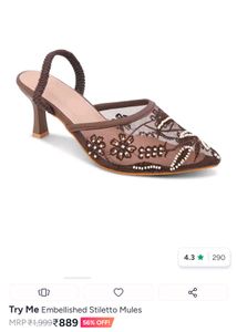 N. Embellished Stiletto Mules