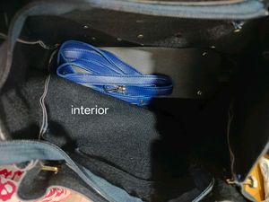 Smart Navy Blue bag with pouch.