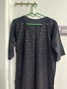 Sparkling Black Kurta