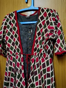 Bohemian Diamond Print indo western Set