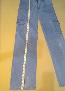 Light Wash Cargo Jeans