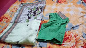 silk embroidery work sare