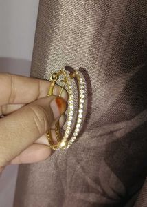 Sparkling Gold Hoop Earrings