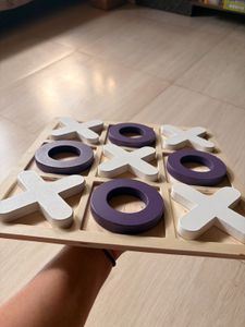 Classic Wooden Tic Tac Toe Game
