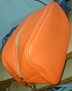 colorbar Orange Cosmetic Pouch with Star Charm