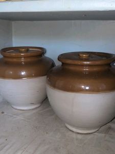 Vintage Ceramic Jars (Set of 2)