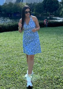 Mini blue dress