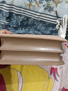 Stylish Beige Tweed Handbag