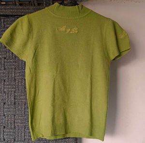 "Vintage Green Knit Top"