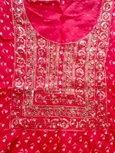 Elegant Red Embroidered Kurta