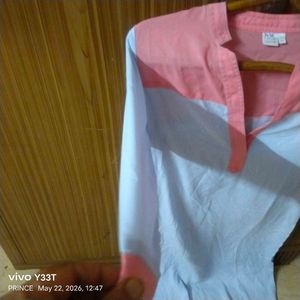 Light Blue &amp; Pink Kurta