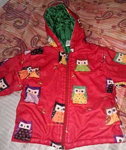 Cute Owl Print Jacket
