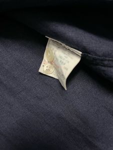 Lacoste Men's Dark Blue Band Collar Shirt